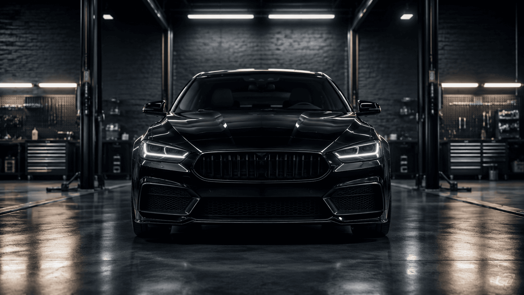 Automobilis serviso erdvėje